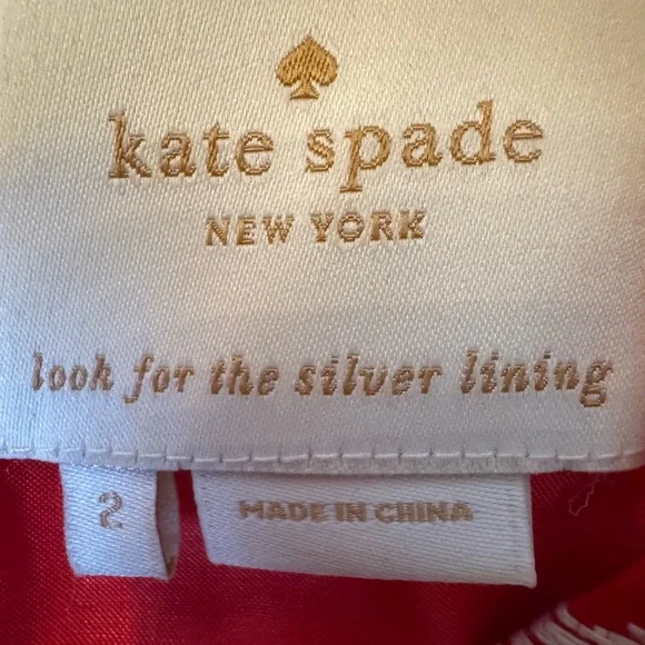 KATE SPADE NEW YORK Red and White Polka Dot Fit & Flare Jacquard Dress - Picture 4 of 5